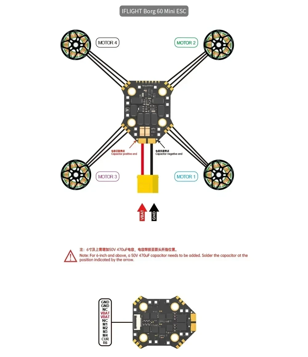 Fpv Flight Controller F7 Stack 60A - Iflight Borg F7 Mini Stack met