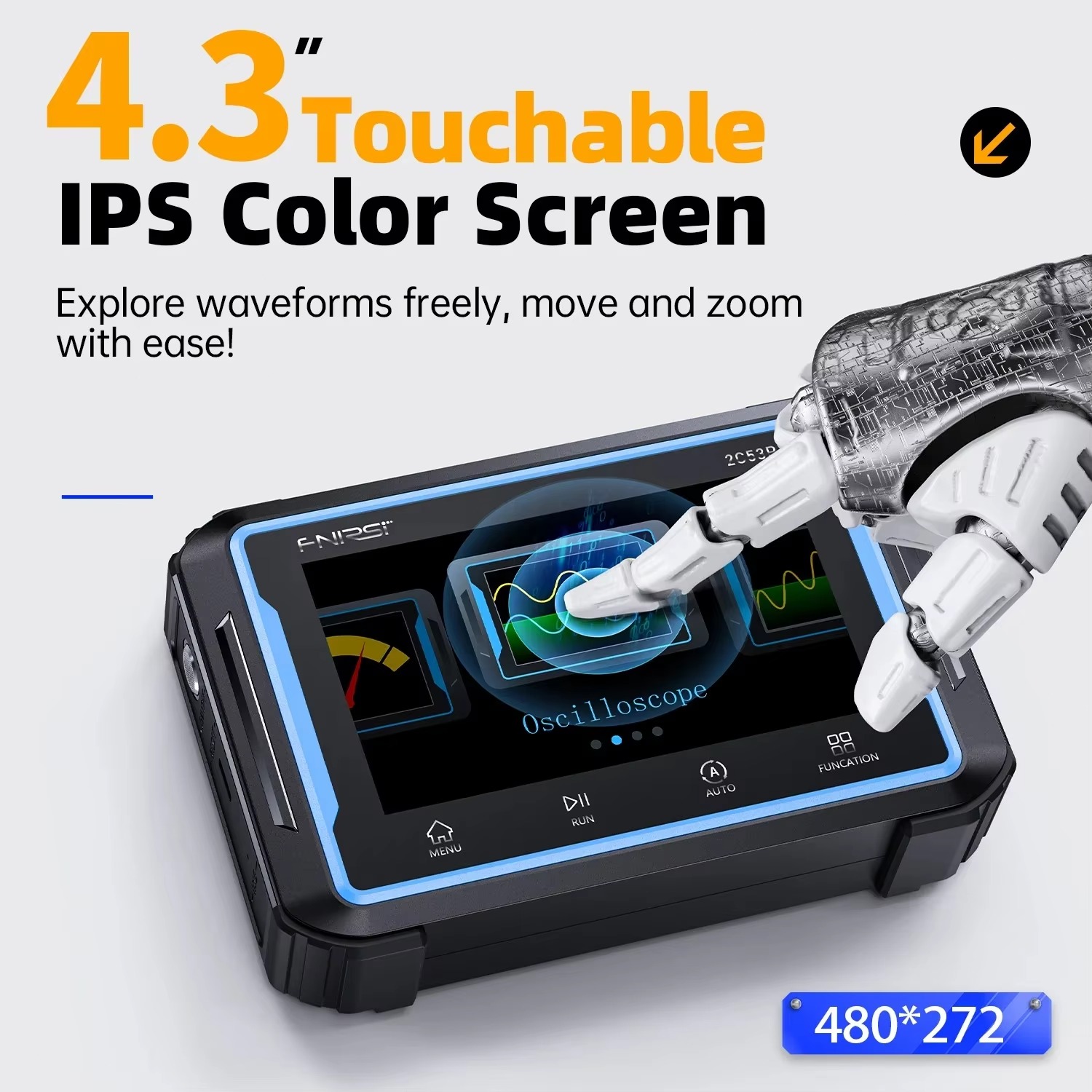 FNIRSI 2C53P Touchscreen Digit - Signal Generator Spectrum Analyzer recensie en prijs