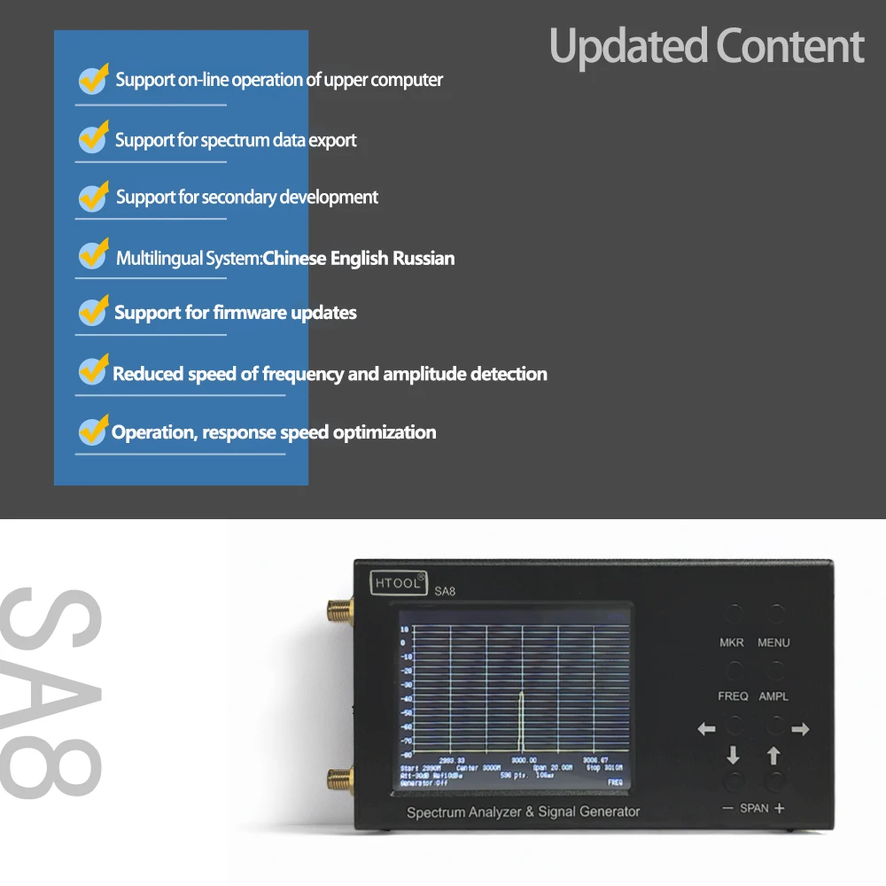 Draagbare spectrumanalyzer met - Signal Generator Spectrum Analyzer recensie en prijs